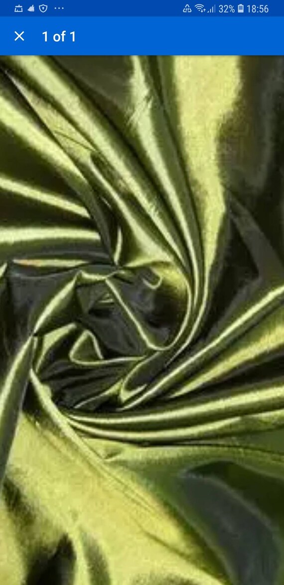 1M OLIVE GREEN TAFFETA FABRIC 58/" WIDE