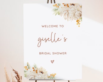 OSAKA Boho Welcome Bridal Shower Sign, Floral Welcome Bridal Party Poster, Brunch and Bubbly Sign, Bridal Brunch Sign, Hen Party Welcome