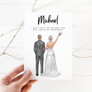 Tarjeta personalizada de propuesta de novia, personalizada ¿Serás mi tarjeta de novia, tarjeta de hermano novia, regalo de novia, preguntar a novia