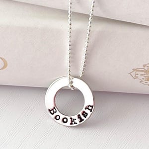 Bookish Necklace Librarian Gift for Girls Who Love Reading
