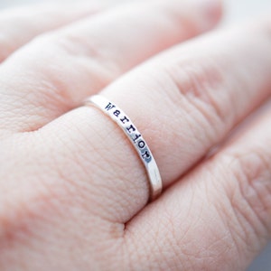 Warrior Ring in Sterling Silver Motivational Jewelry