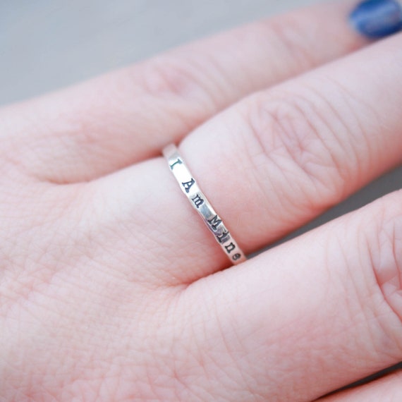 I Am Mine Ring: Minimalist Silver Self-Love Jewelry