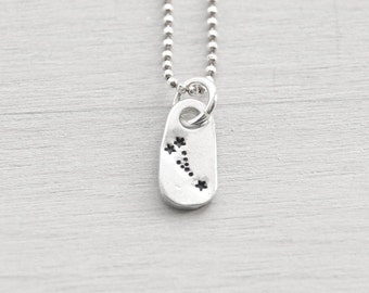 Taurus Constellation Necklace Constellation Jewelry Zodiac Necklace April May  Dainty Necklace Artisan Pewter