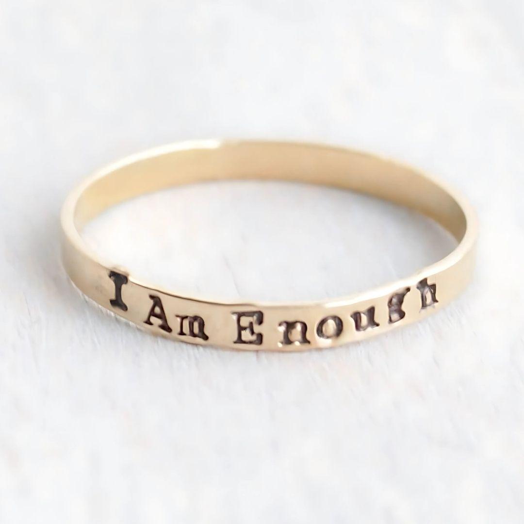 I am enough gold ring discount