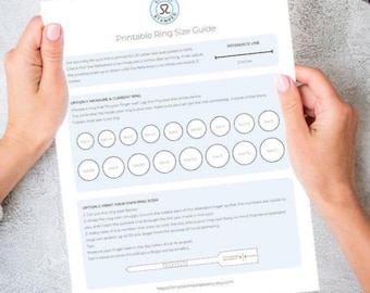 Ring Size Chart Digital Download Ring Sizer Printable for Women