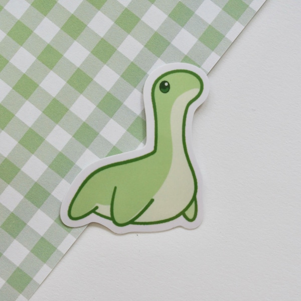 Cute green dinosaur glossy sticker | Kawaii Apex sticker