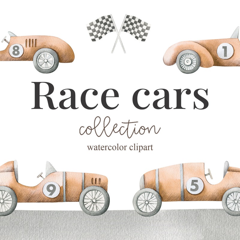 Race Cars Clip Art - Etsy