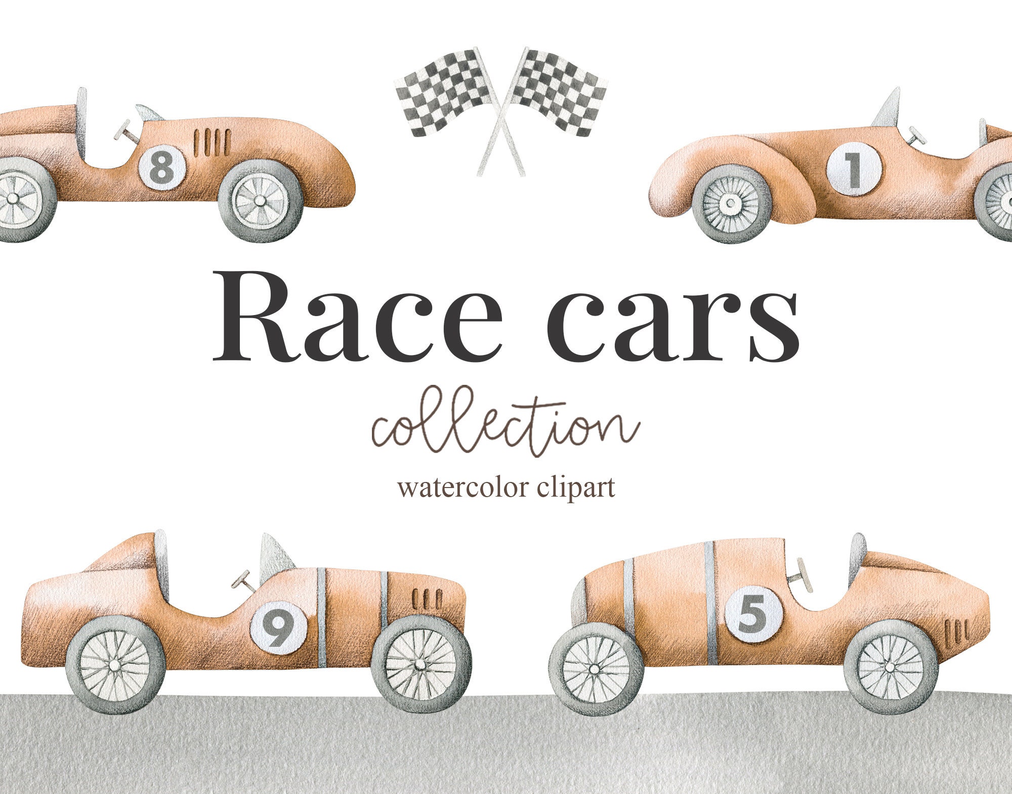 Racecars Kids Gift Wrap Rolls 5 ft x 30 in (8 Pieces)