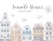 Watercolor House Clipart - Home Clipart - Cottage clipart - house clipart - Watercolor Clipart - Home Sweet Home - Scandi Houses Clipart 