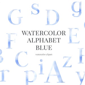 Watercolor alphabet Clipart Blue. Letters Download. Instant Download. ABC's Elementary School. Preschool. Watercolor Letters. Hand Drawn