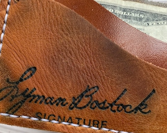 Lyman Bostock-portemonnee voor honkbalhandschoenen: handgemaakte leren vouwhandschoen