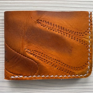 Willie Randolph Guante de béisbol Cartera bifold de cuero - Cartera de guante de béisbol minimalista recuperada - Yankees- Regalos para él