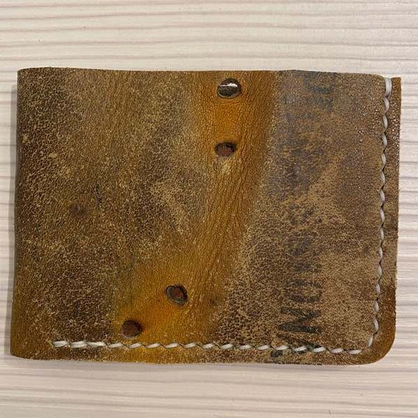 Carl Yastrzemski Baseball Glove Leather Bifold Wallet - Reclaimed Minimalist Baseball Glove Wallet - Boston Red Sox - Gifts for Him