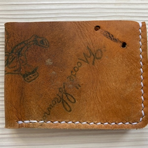 Moose Skowron Guante de béisbol Cartera bifold de cuero - Cartera de guante de béisbol minimalista recuperada - Yankees - Regalos para él