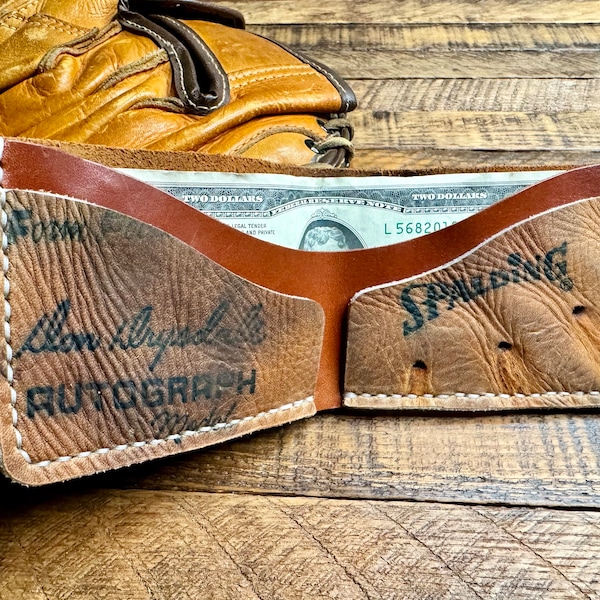 Don Drysdale Baseball Glove Wallet: Reclaimed Leather Bifold