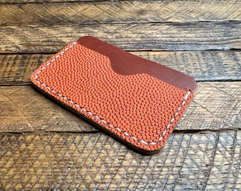 Handmade NBA Basketball Leather Card Wallet: Horween Leather