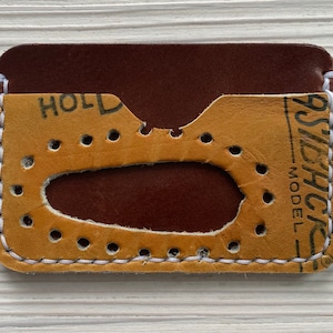 Cartera de cuero con forma de guante de béisbol - MLB - Horween Leather