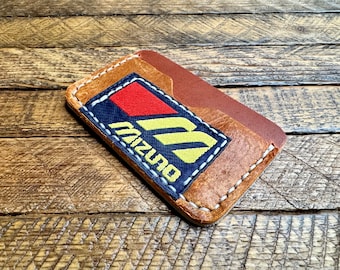 Handmade Mizuno Baseball Glove Wallet: Horween Leather Card Holder