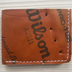 Eddie Murray Guante de béisbol Cartera bifold de cuero - Cartera de guante de béisbol minimalista recuperada - Orioles - Indios - Dodgers - Regalos para él
