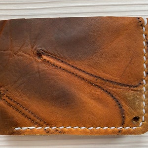 Warren Spahn Guante de béisbol Cartera bifold de cuero - Cartera de guante de béisbol minimalista recuperada - Milwaukee Atlanta Braves - Regalos para él