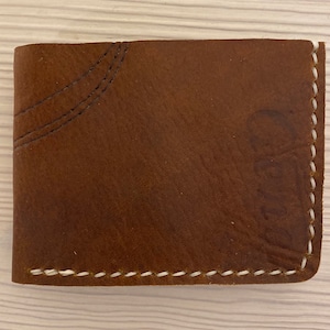 Frank Robinson Guante de béisbol cartera de cuero, Horween cuero minimalista plegable