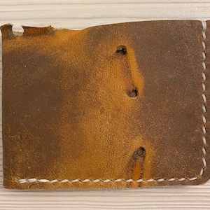 Don Larsen Guante de Béisbol Cartera Bifold de Cuero - Cartera de Guante de Béisbol Minimalista Recuperada - Yankees- Regalos para Él