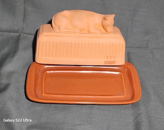 Tera Cotta Cow Butter Dish