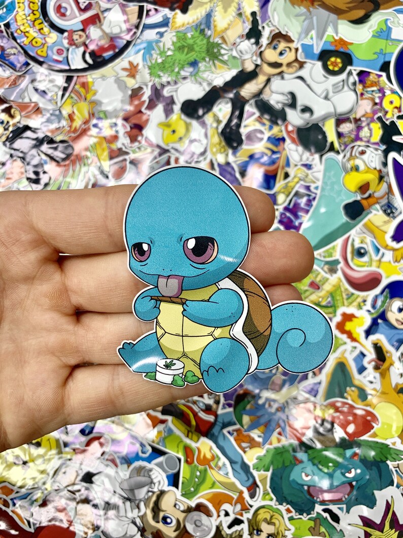 Squirtle SMOKEMON Pokemon x Smoking Collab Custom Vinyl Etsy