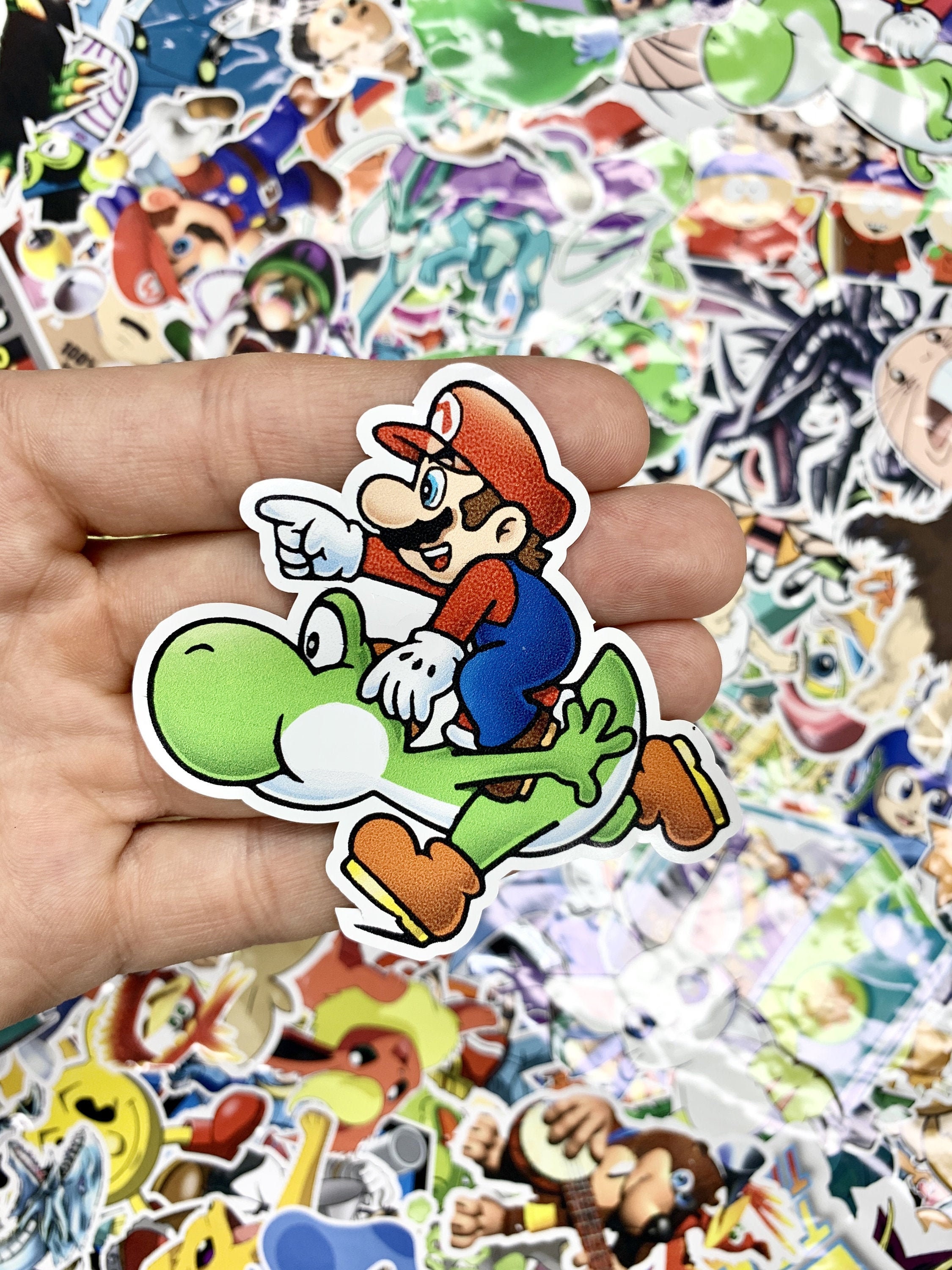 Mario Riding Yoshi Custom Vinyl Sticker Limited Edition Etsy