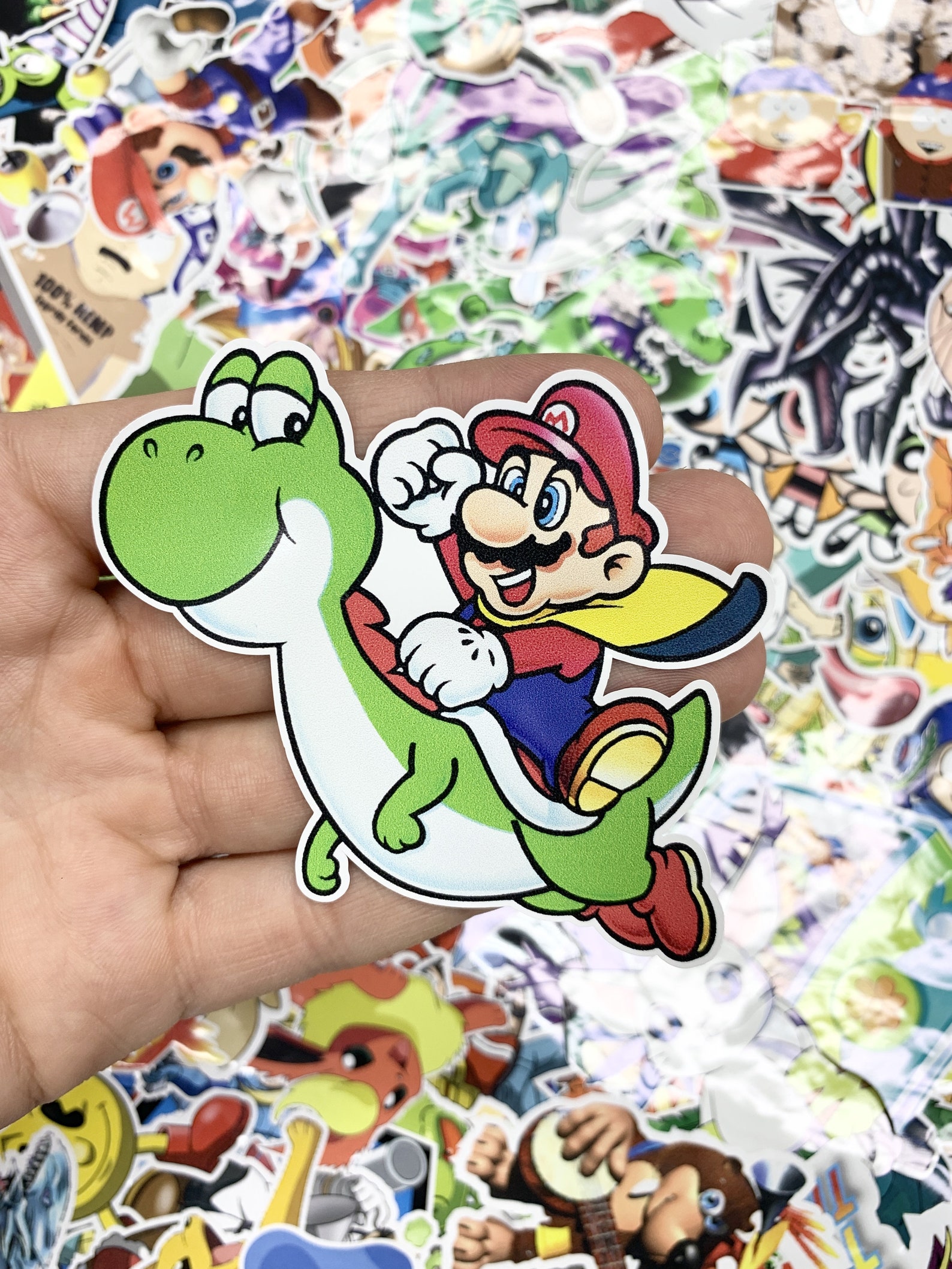 Mario Flying Yoshi Custom Vinyl Sticker Limited Edition Etsy