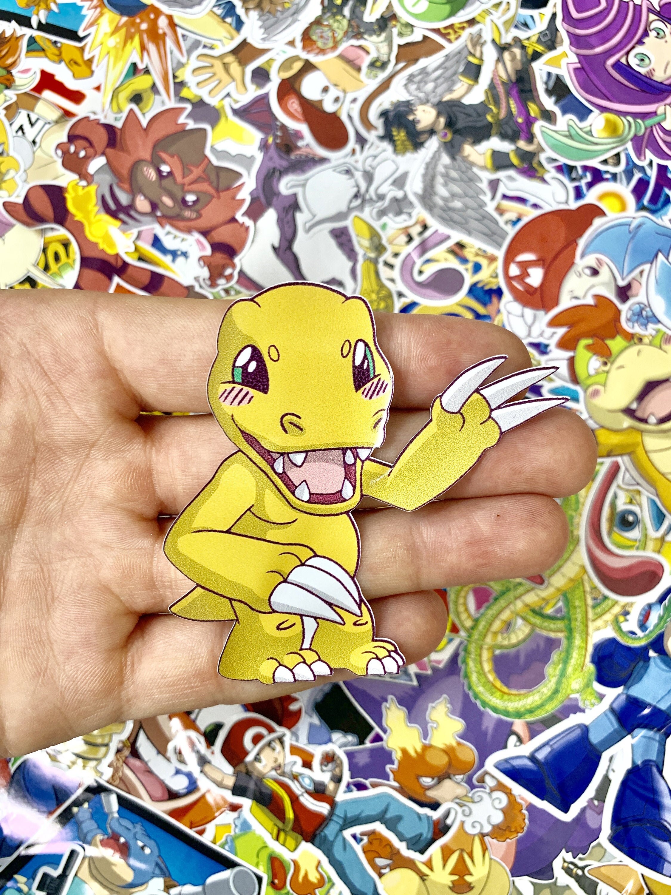 Agumon Digimon Kawaii Custom Vinyl Sticker Limited Edition Etsy
