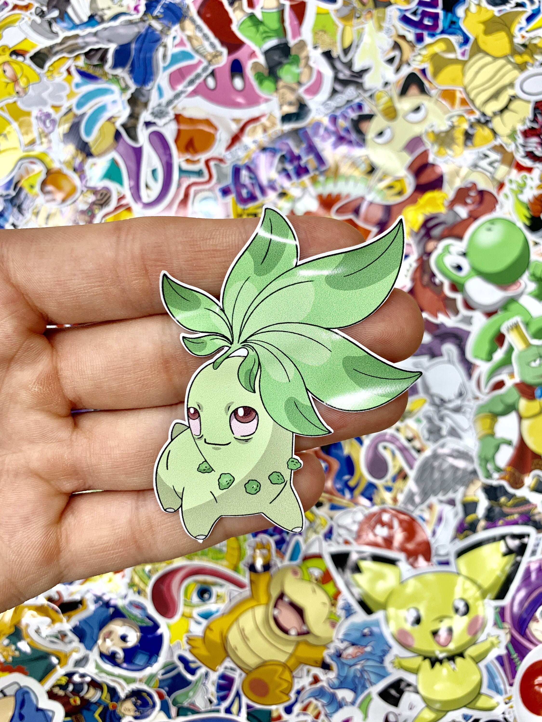 Chikorita SMOKEMON Pokemon x Smoking Collab Custom Vinyl Etsy