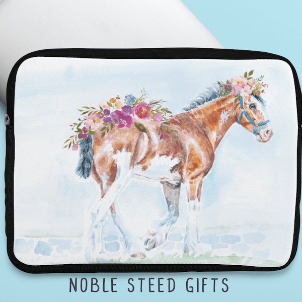 Pferd Laptop Hülle, Pferd Liebhaber Geschenk, Pferd Hülle, Laptop Tasche Pferd, Macbook Air Tasche, iPad Hülle, iPad Tasche, Chromebook Hülle