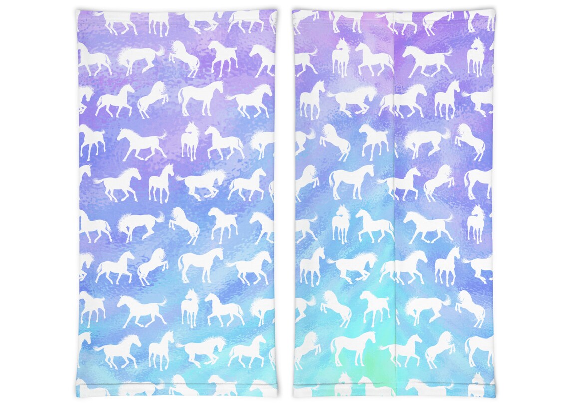 Periwinkle and Aqua Horse Neck Gaiter Horse Face Mask Horse Etsy