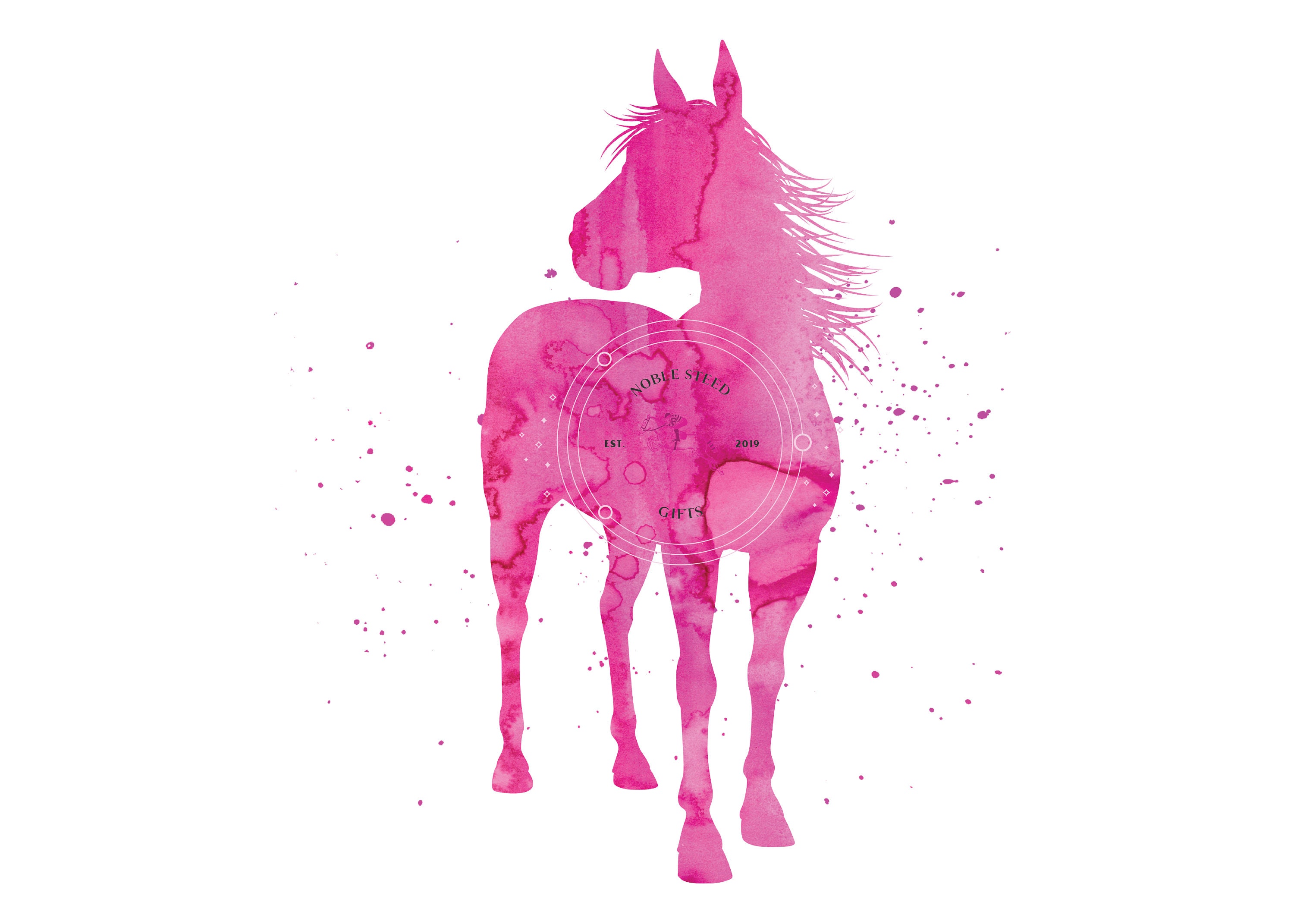 Pink Horse Printable Horse Silhouette Printable Pink Horse - Etsy España