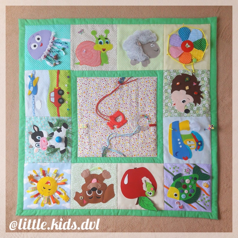 DIY baby play mat. Pattern in different formats. Detailed Etsy