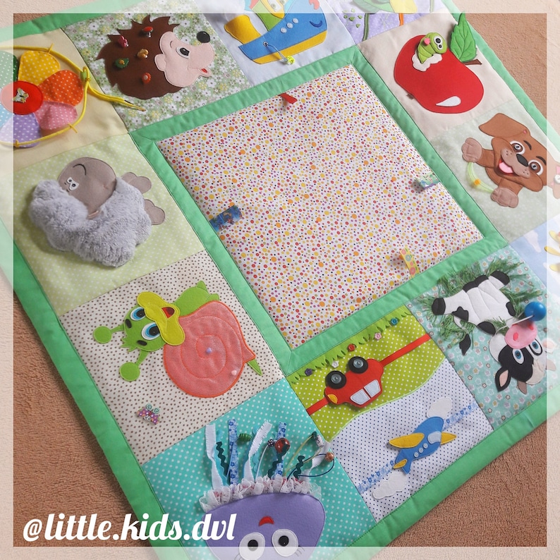 DIY baby play mat. Pattern in different formats. Detailed Etsy