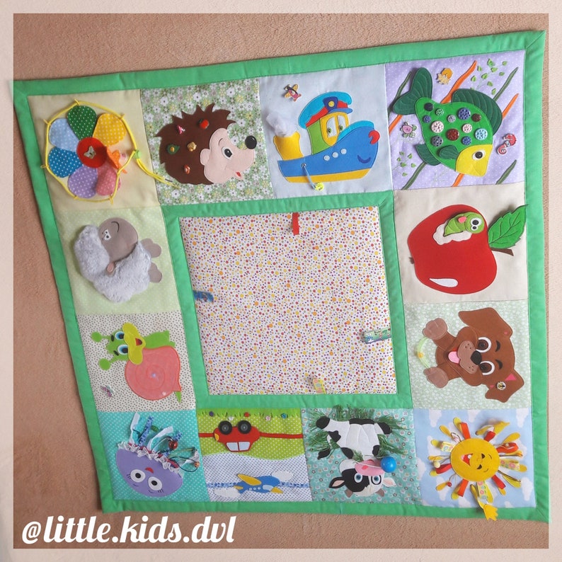 DIY baby play mat. Pattern in different formats. Detailed Etsy