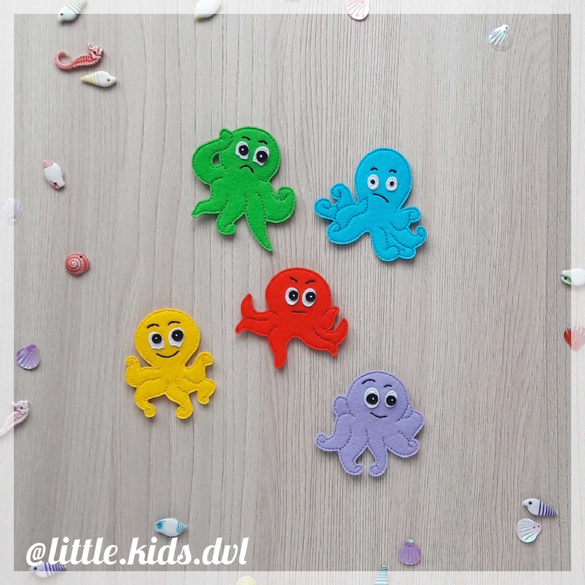 Pattern quiet book page Cute octopus. Easy tutorial PDF felt Etsy