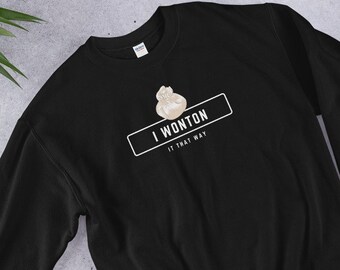 Sudadera Wonton Crewneck / Sudadera de comida divertida / Unisex