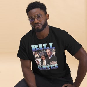 Bill Gates Homage T-Shirt, Billionaire Nerd Gang Vintage Retro 90s Bootleg Merch
