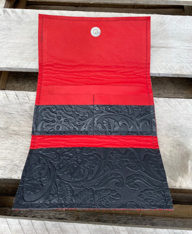 Black and red wallet