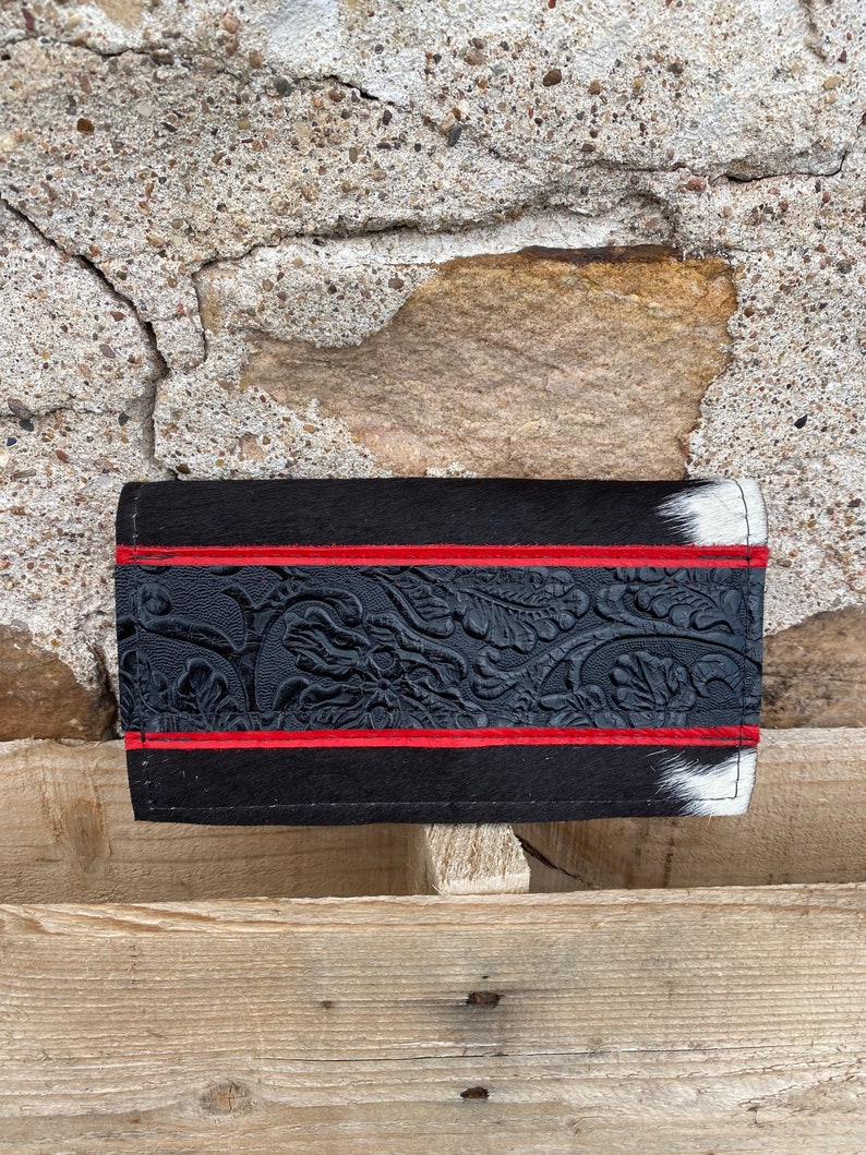 Black and red wallet