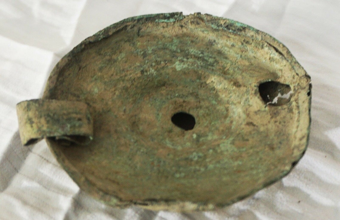 Ancient Egyptian OIL LAMP Tray VERY Old Authentic Terracotta Etsy