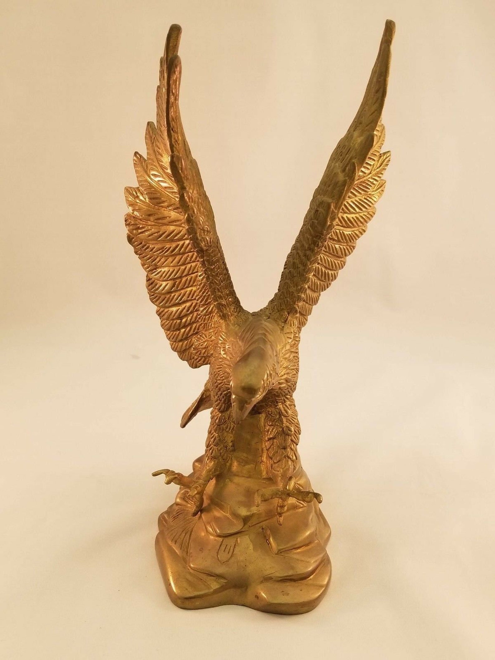 Large Brass Flying Eagle Statue Etsy