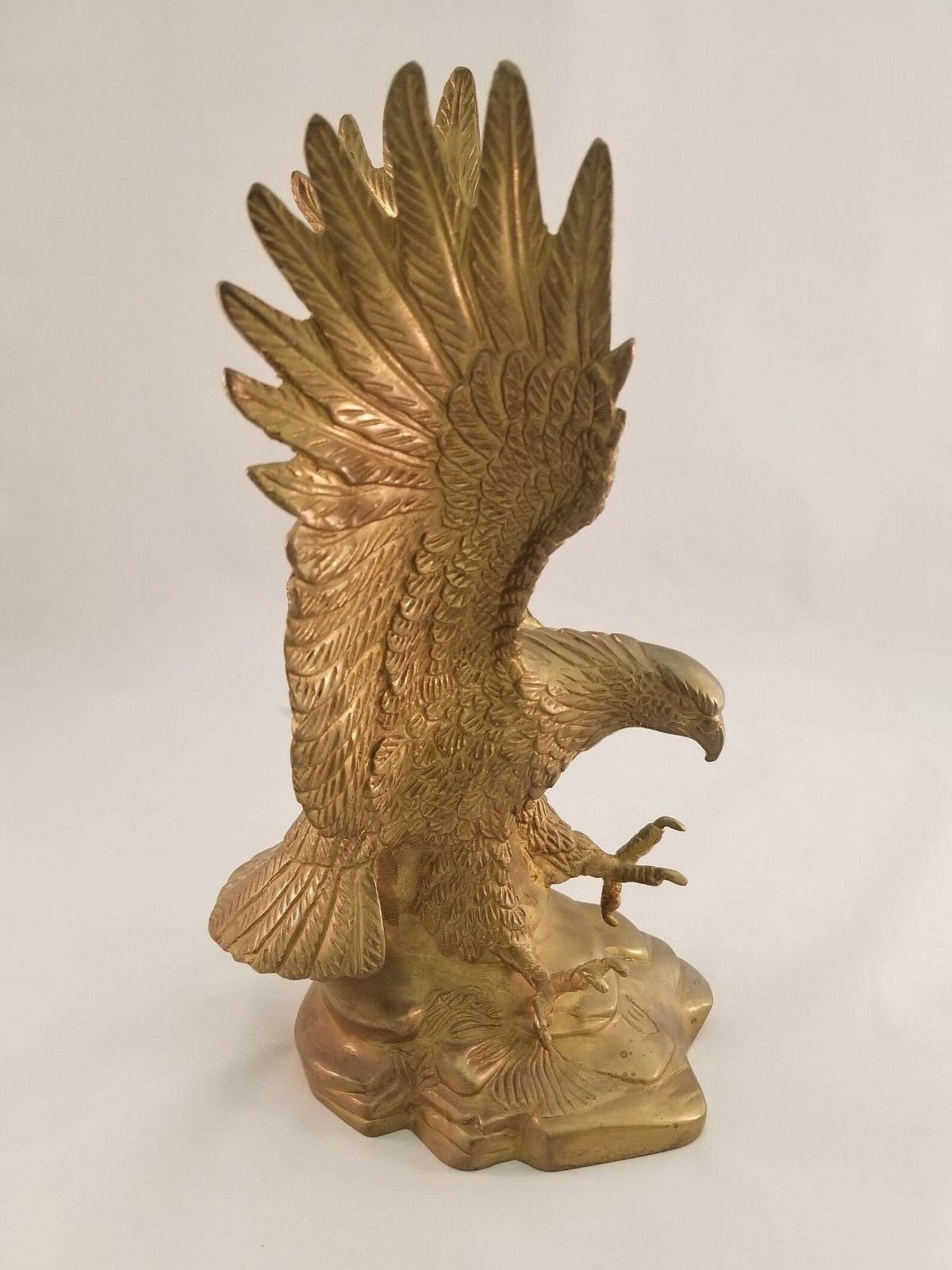 Large Brass Flying Eagle Statue Etsy