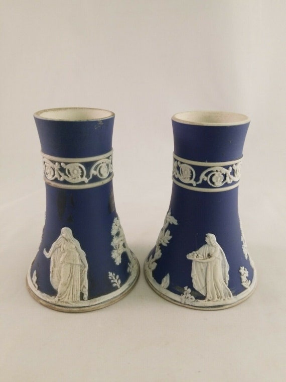 Gorgeous Pair of Small Modern Ceramic Prisms Limited Signed
