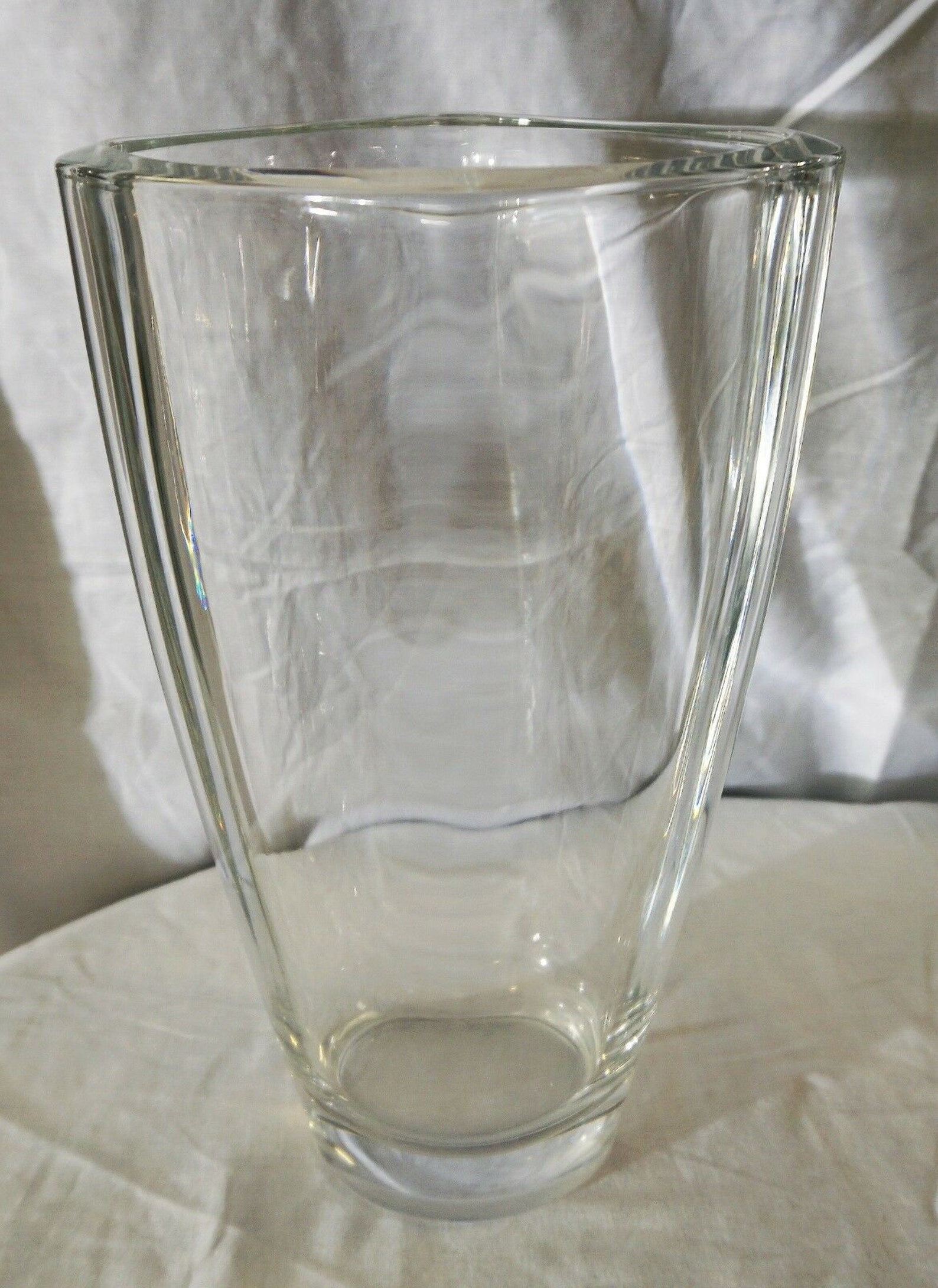 TIFFANY CRYSTAL VASE 9 10 Delta Sky Miles Exclusive Good Etsy