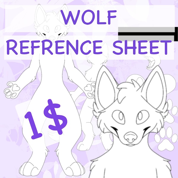 Wolf Reference Sheet! Female and gender neutral lines!