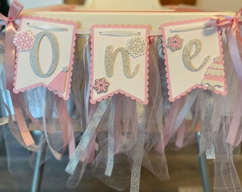 Estandarte de la silla alta de Winter Onederland, estandarte del primer cumpleaños de invierno, estandarte de la silla alta de invierno, estandarte de la silla alta del copo de nieve